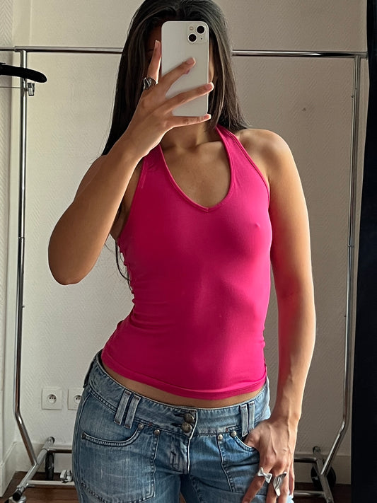 Vintage pink halter top