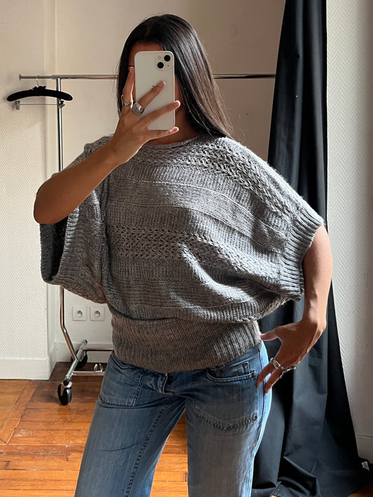 Vintage batwing grey pull over