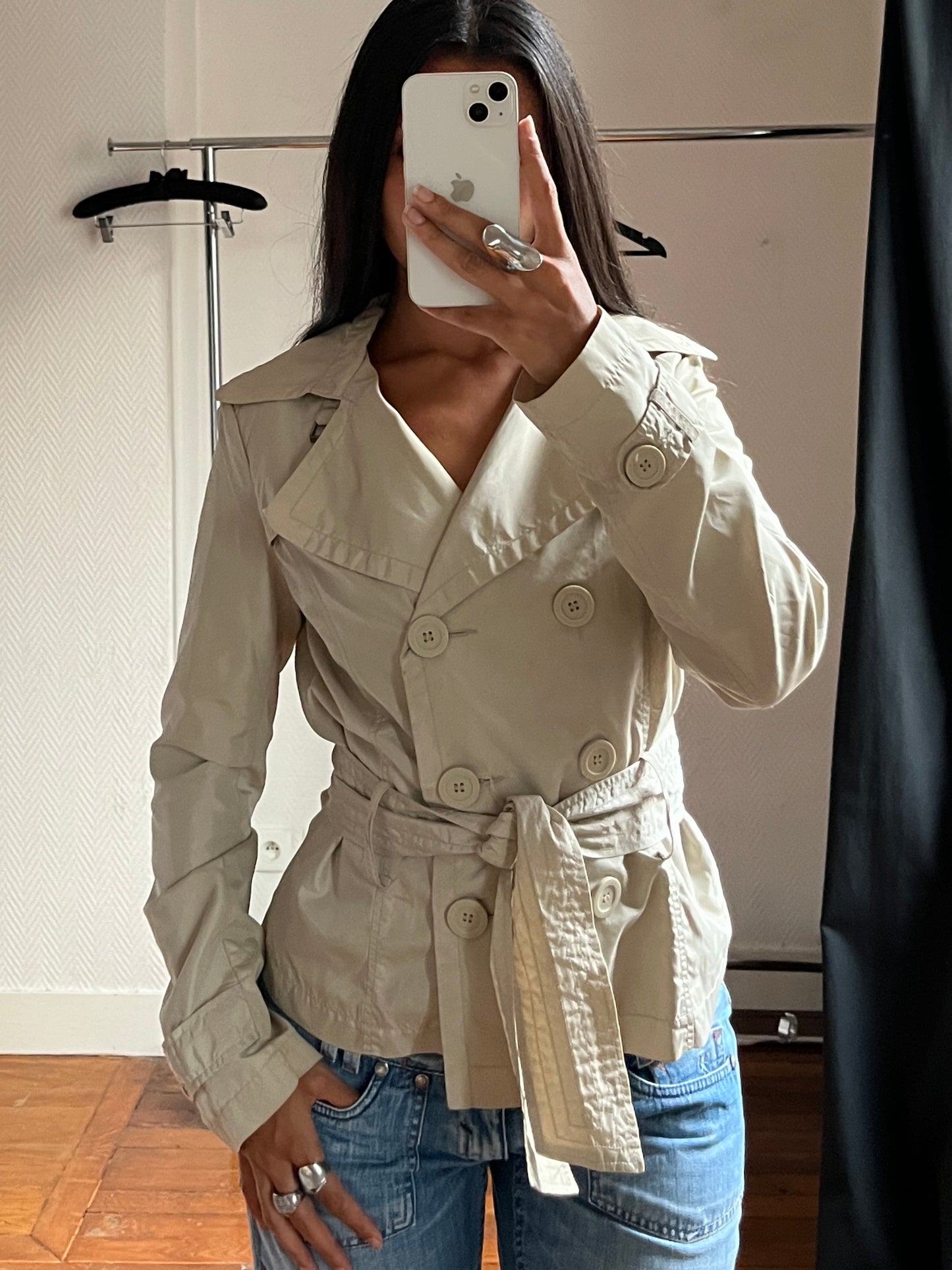Vintage beige trench coat