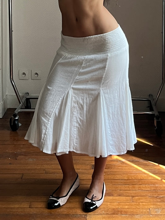 Vintage low raised white skirt