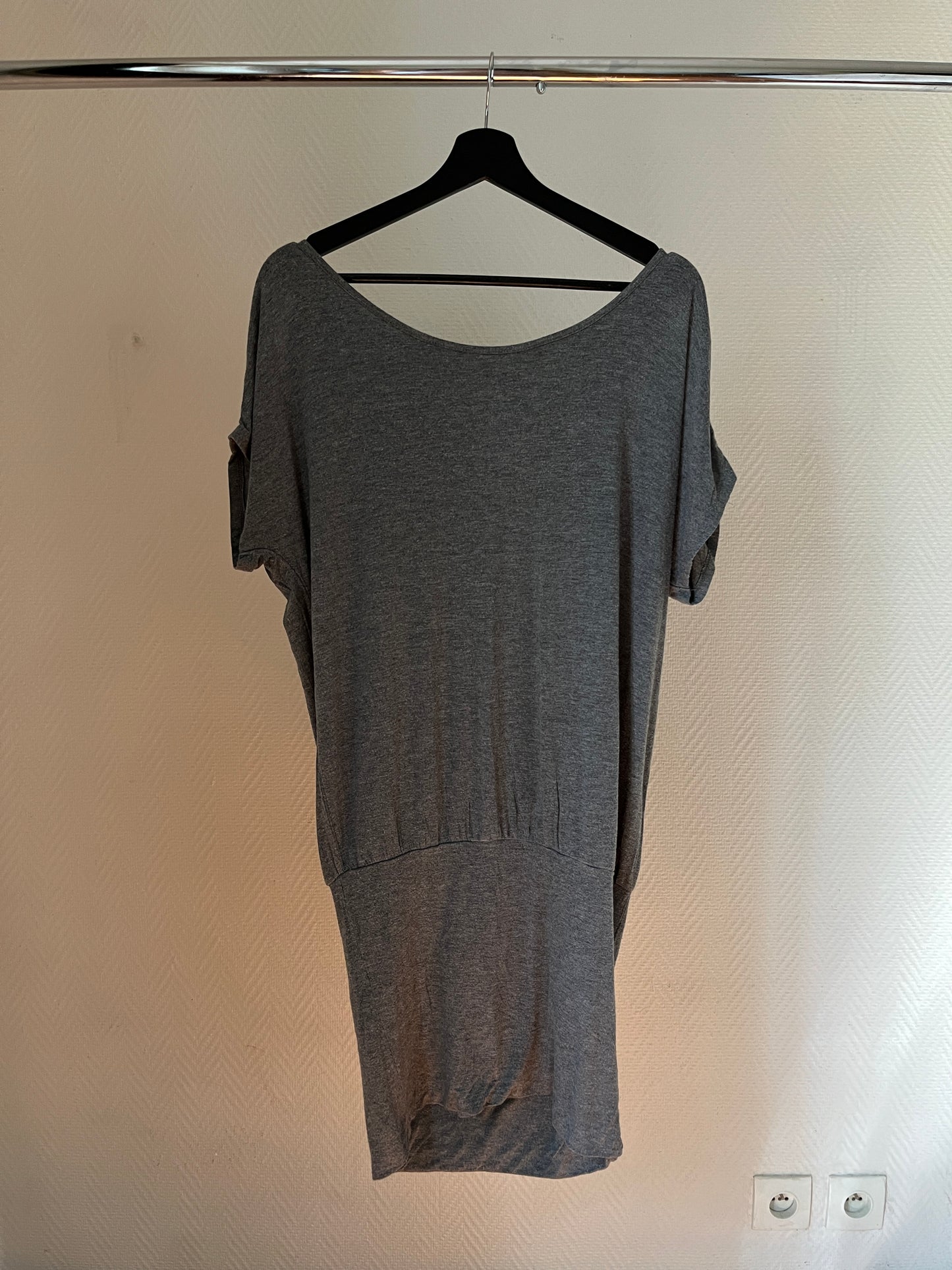 Vintage draped grey dress
