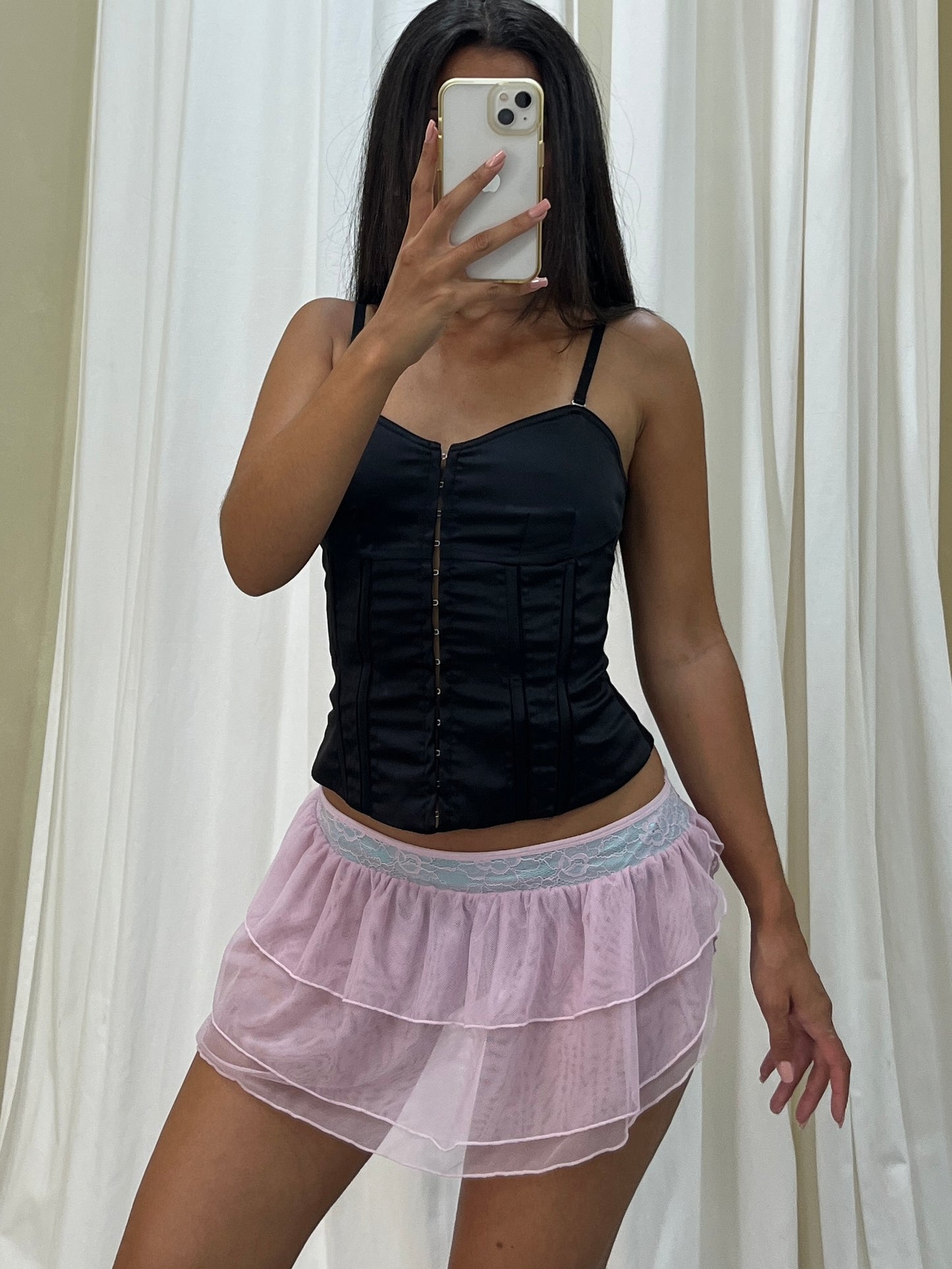 Vintage asymmetrical fairy mini skirt