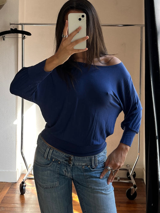 Vintage marine draped top