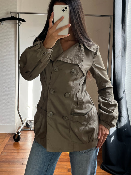 Vintage light khaki trench coat