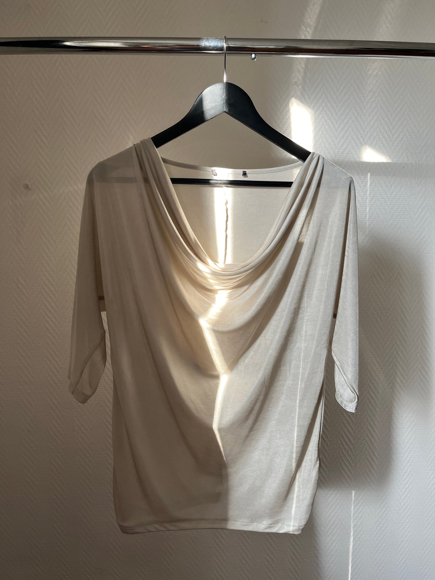 Vintage beige draped top