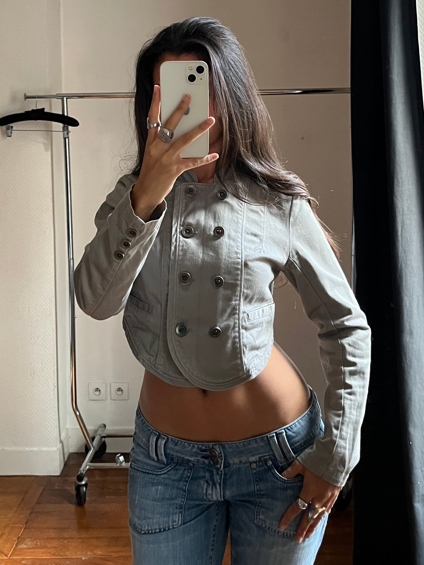 Vintage short buttoned jacket