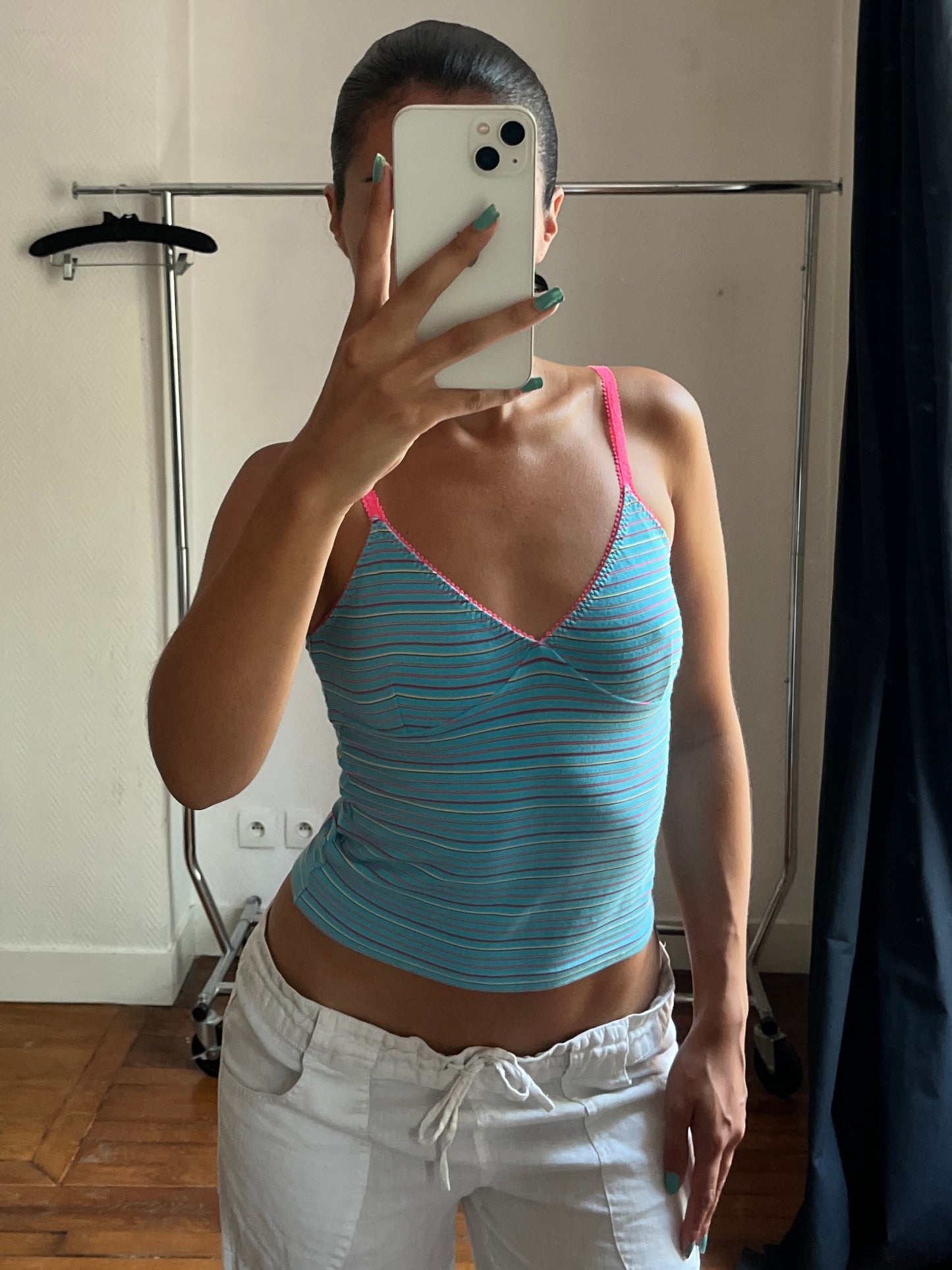 Vintage blue cami top