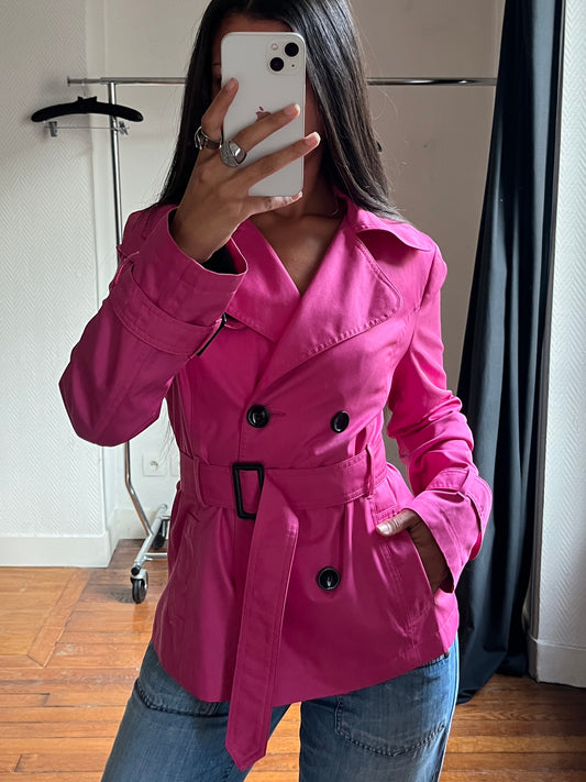 Vintage pink trench coat