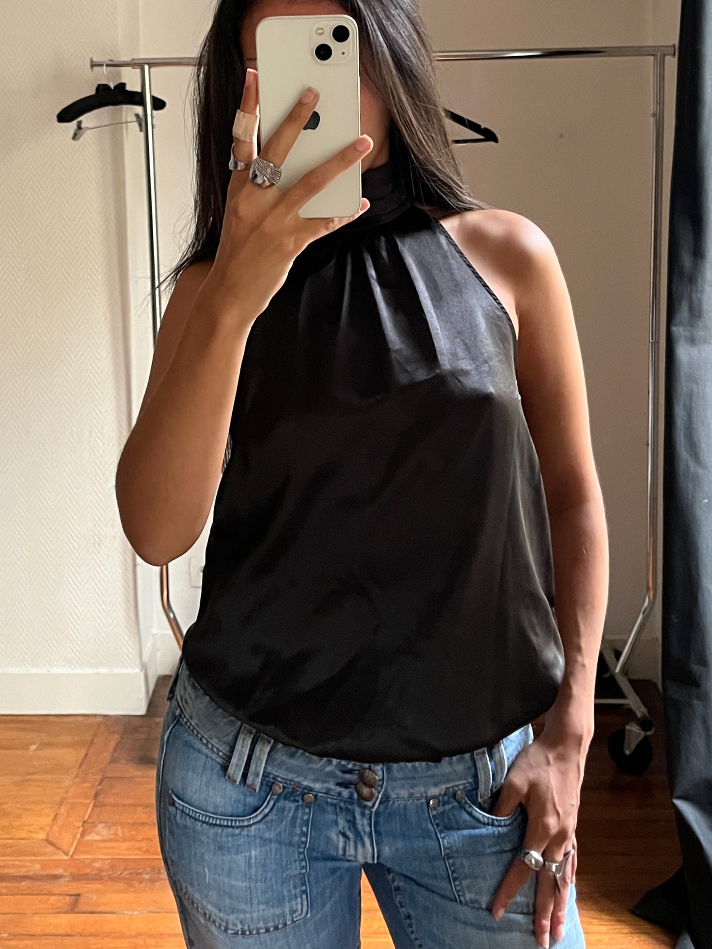 Vintage satin party top