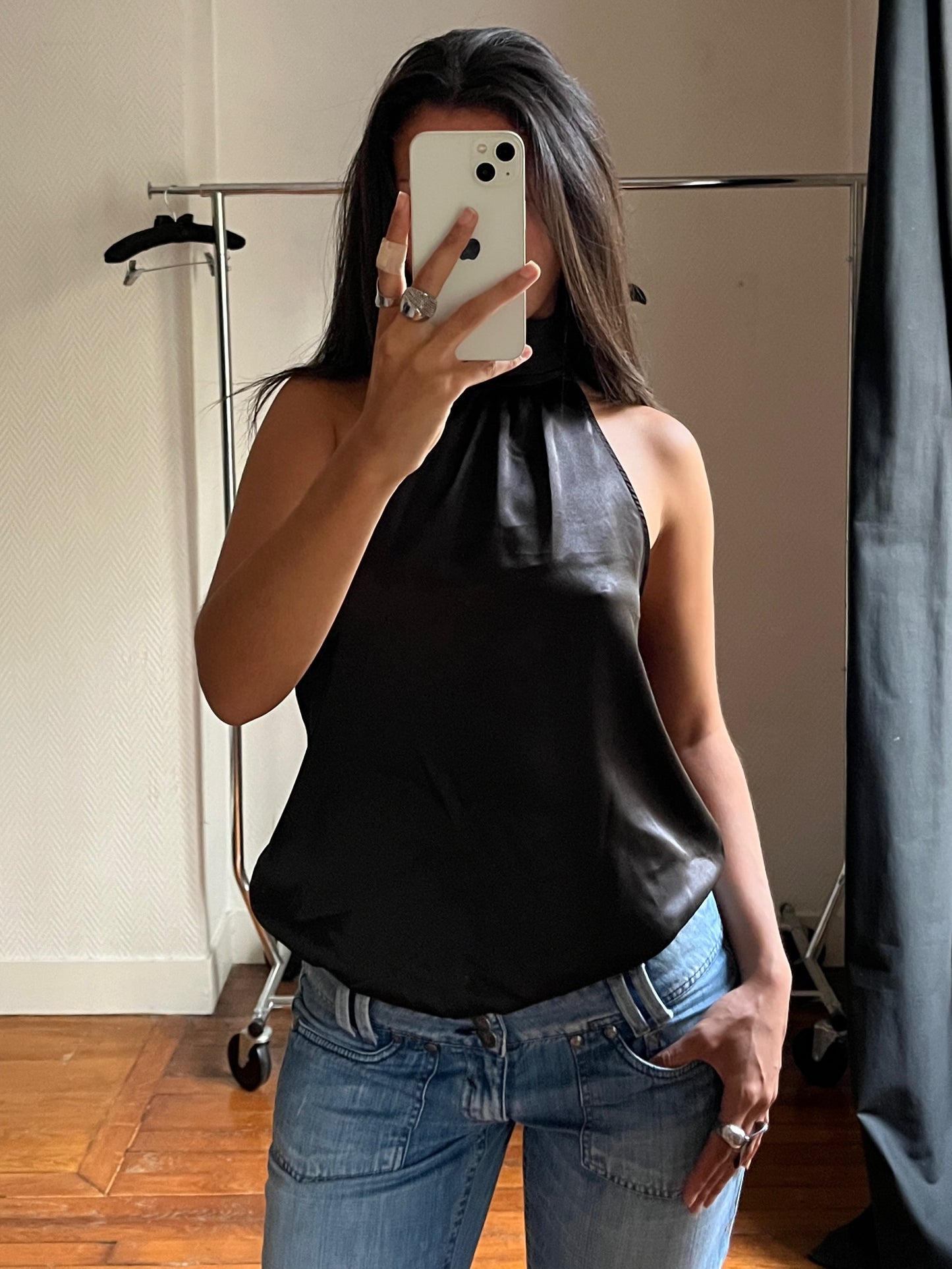 Vintage satin party top