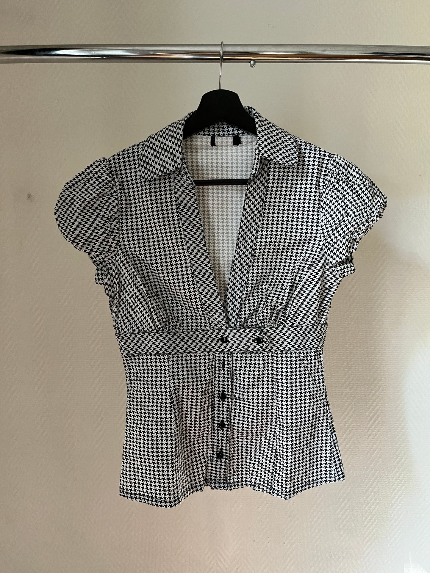 Vintage houndstooth buttoned shirt