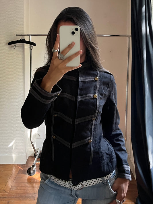 Vintage black officer jacket