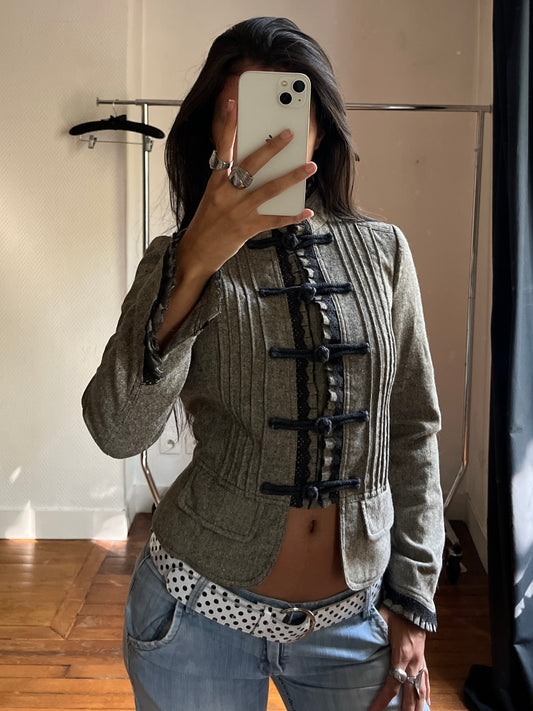 Vintage grey officier jacket