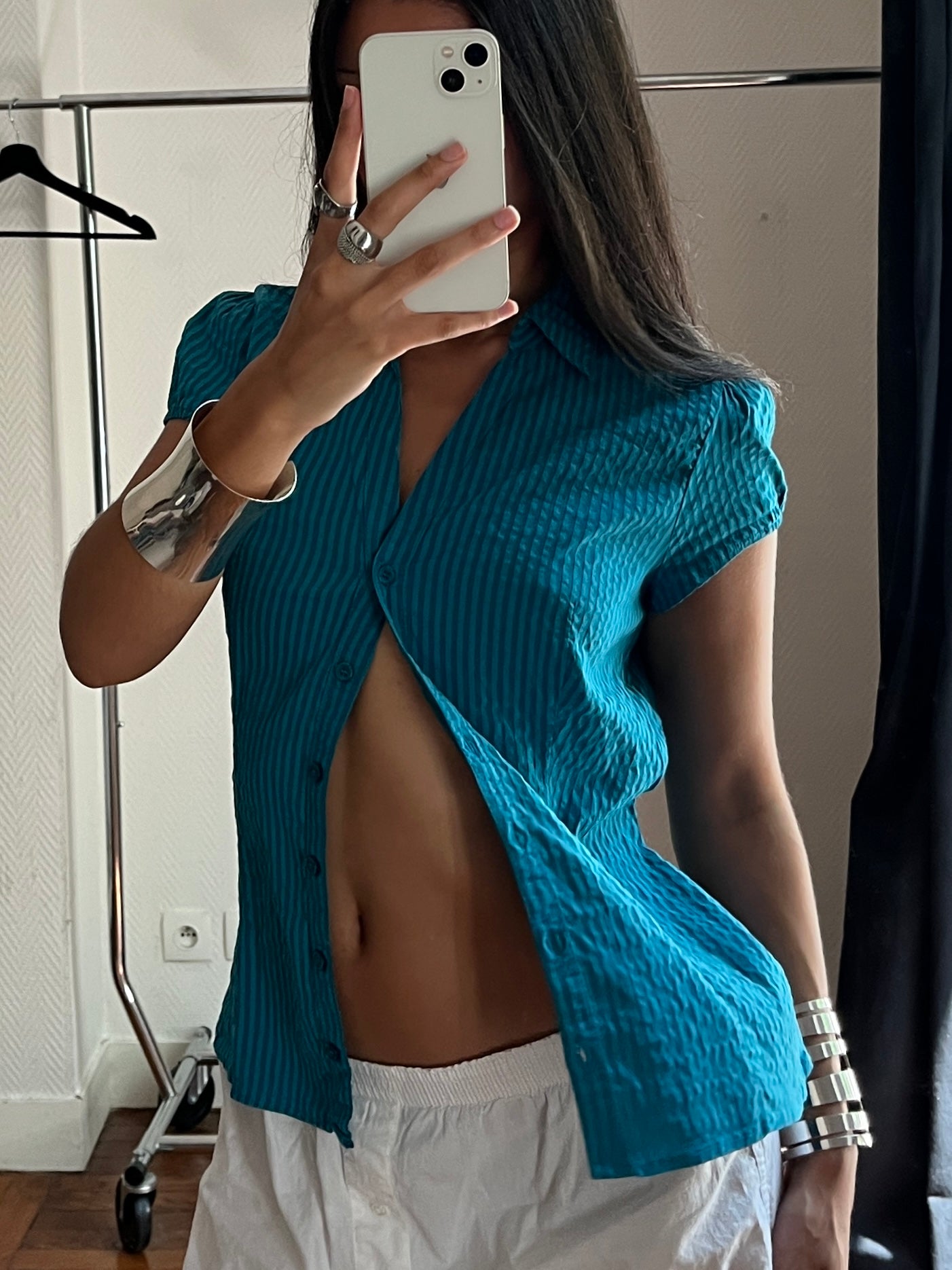 Vintage blue buttoned shirt