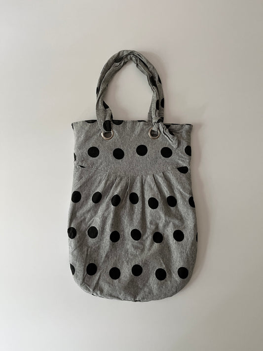Vintage polka dot grey bag