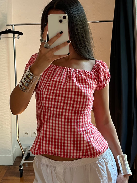Vintage vichy summer top