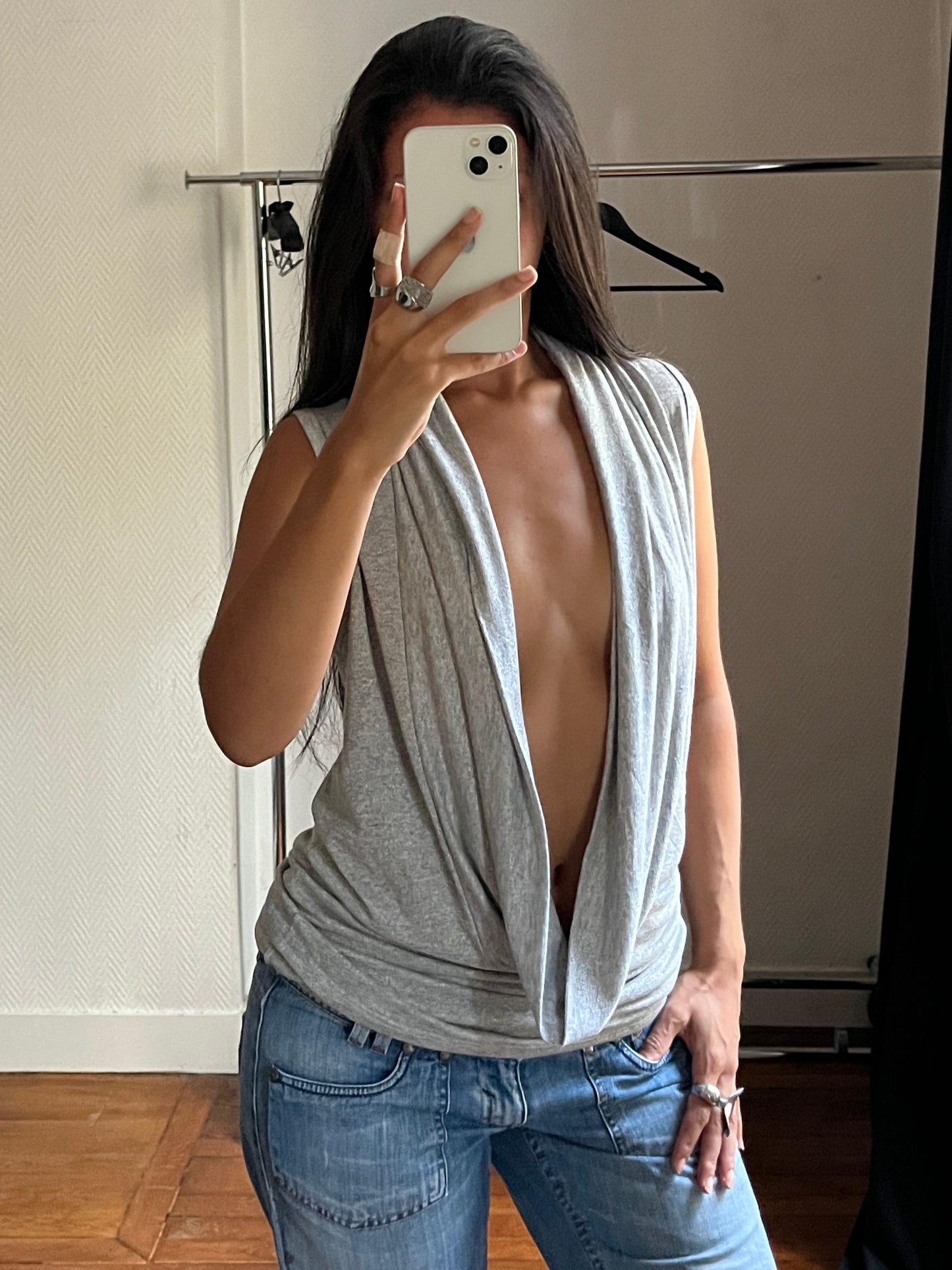 Vintage extra low necked dress/top