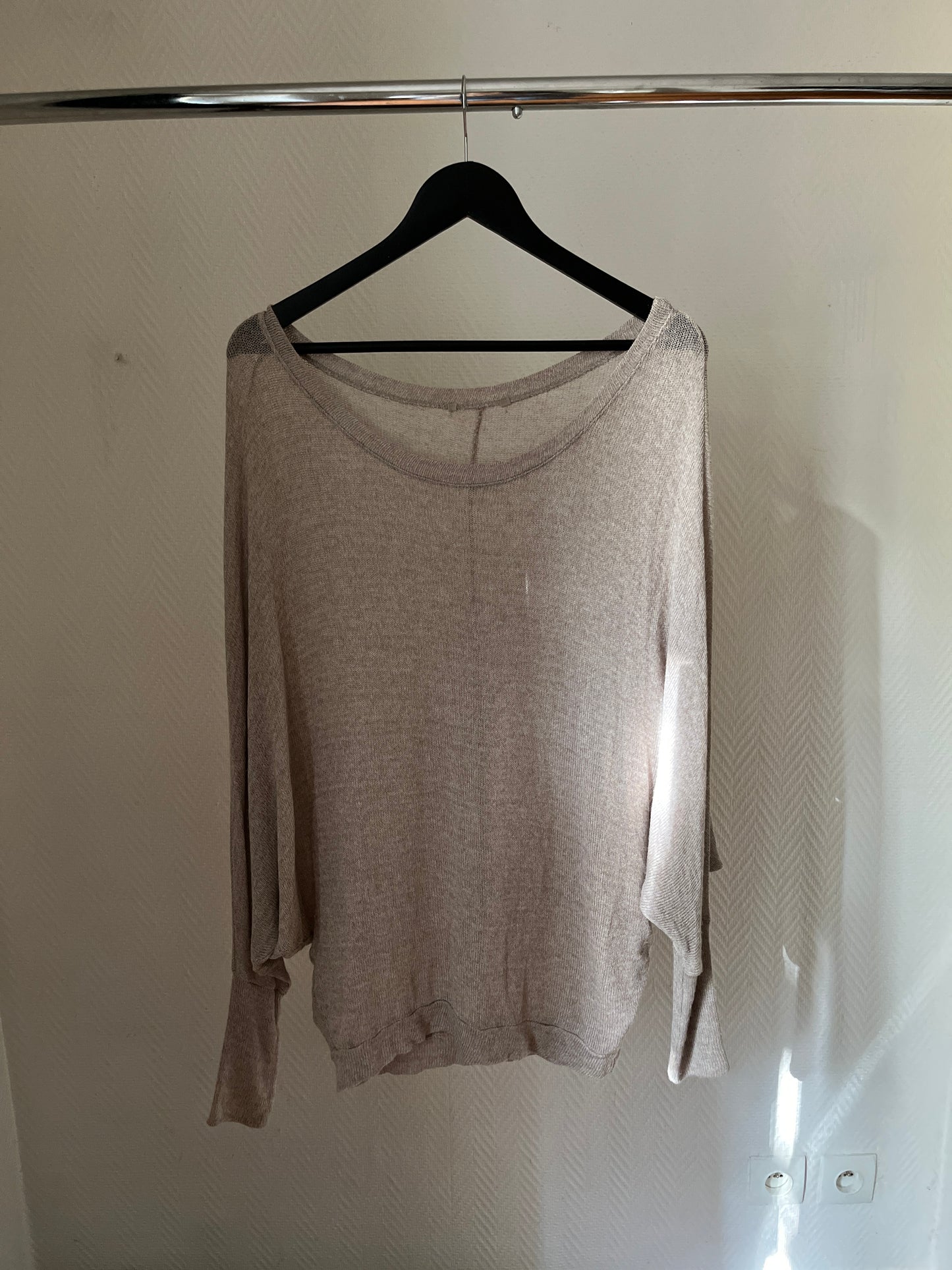 Vintage beige draped top