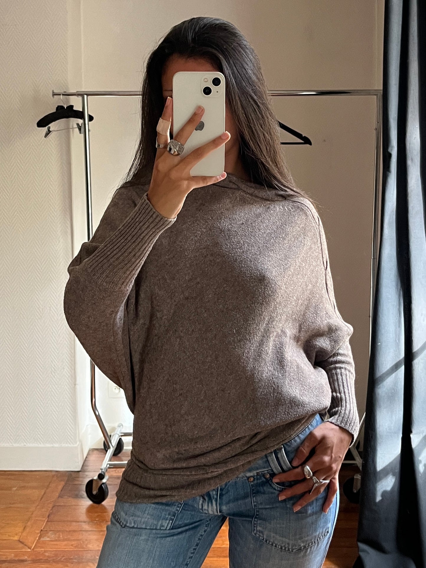 Vintage knitted asymmetrical dress/pull over