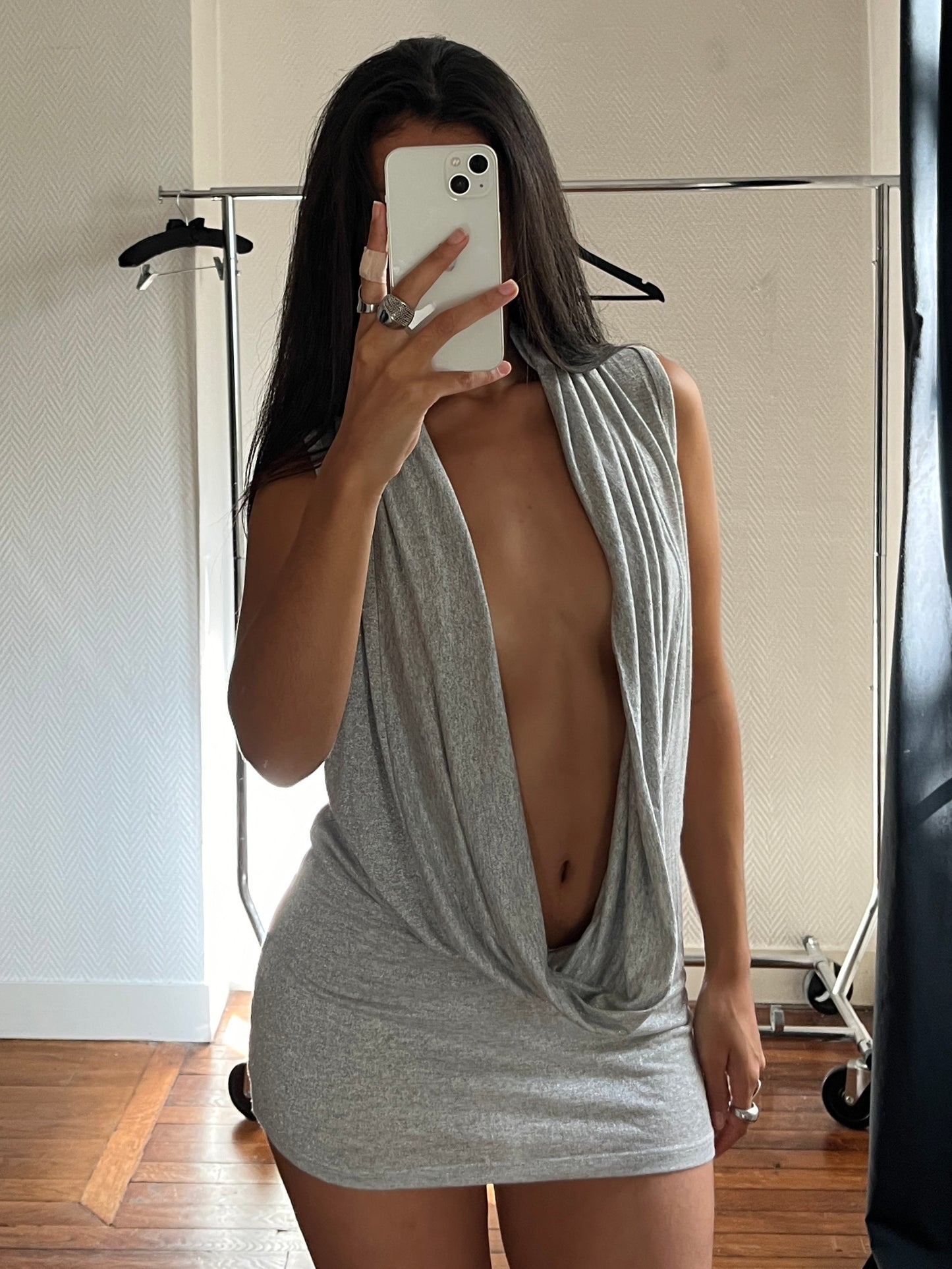 Vintage extra low necked dress/top