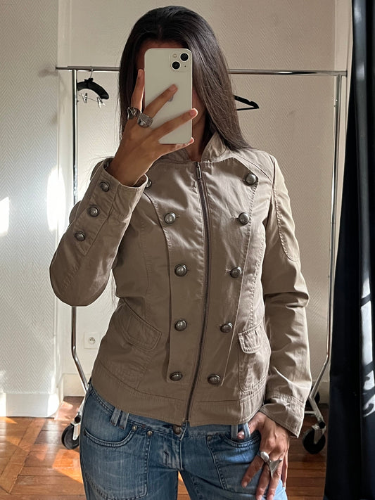 Vintage beige officer jacket
