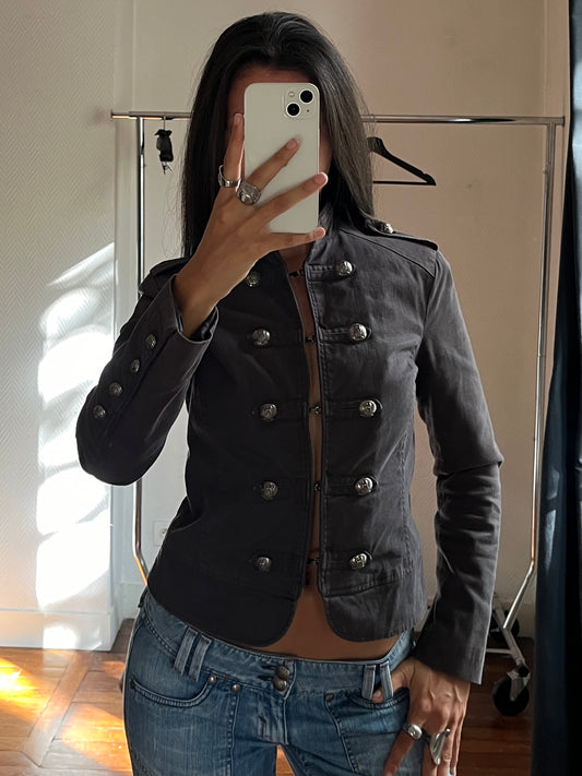 Vintage dark grey officer jacket