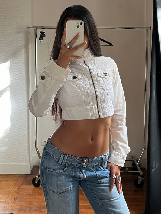 Vintage short zip up jacket