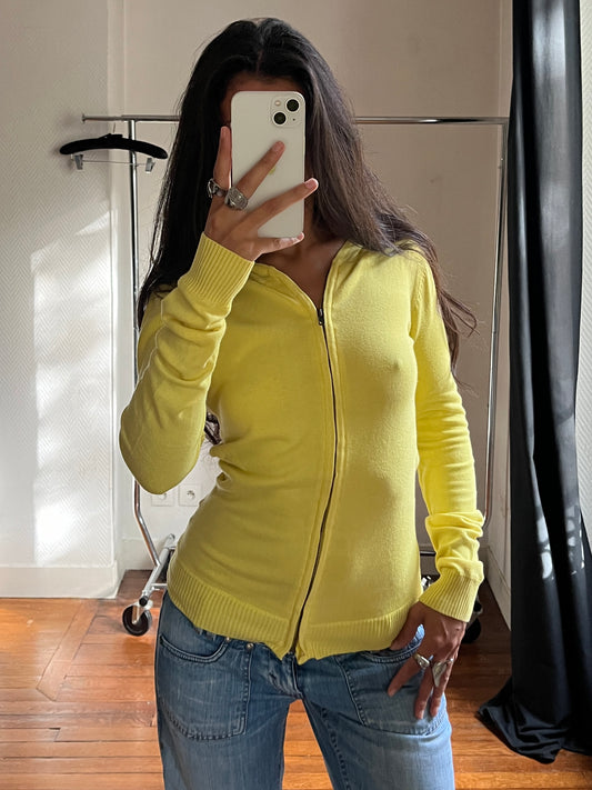 Vintage yellow zip up jacket