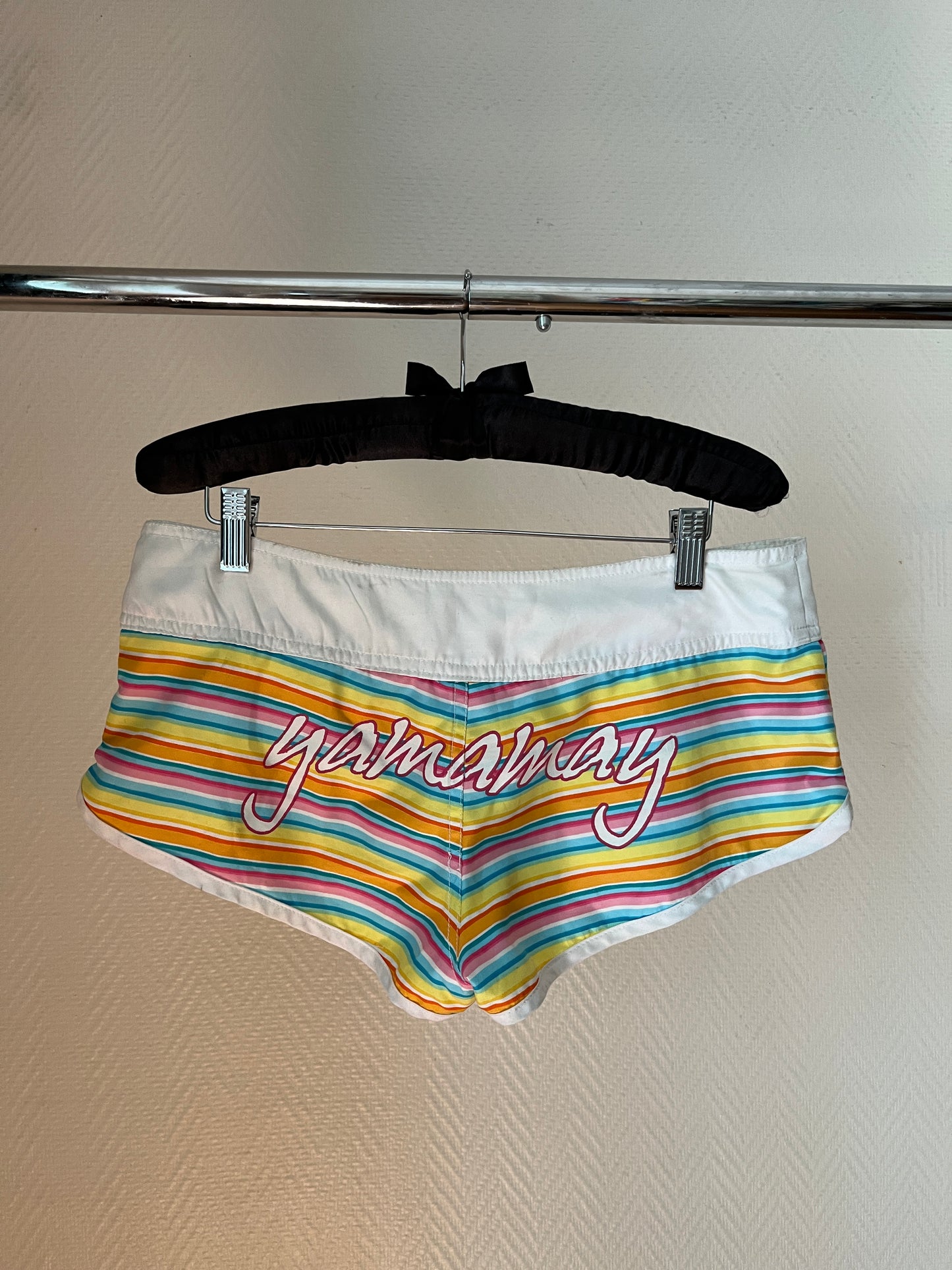 Vintage striped colorful mini shorts
