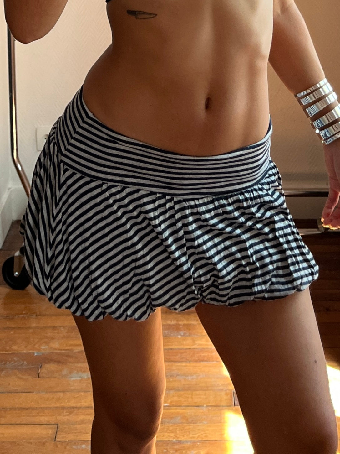 Vintage striped bubble skirt