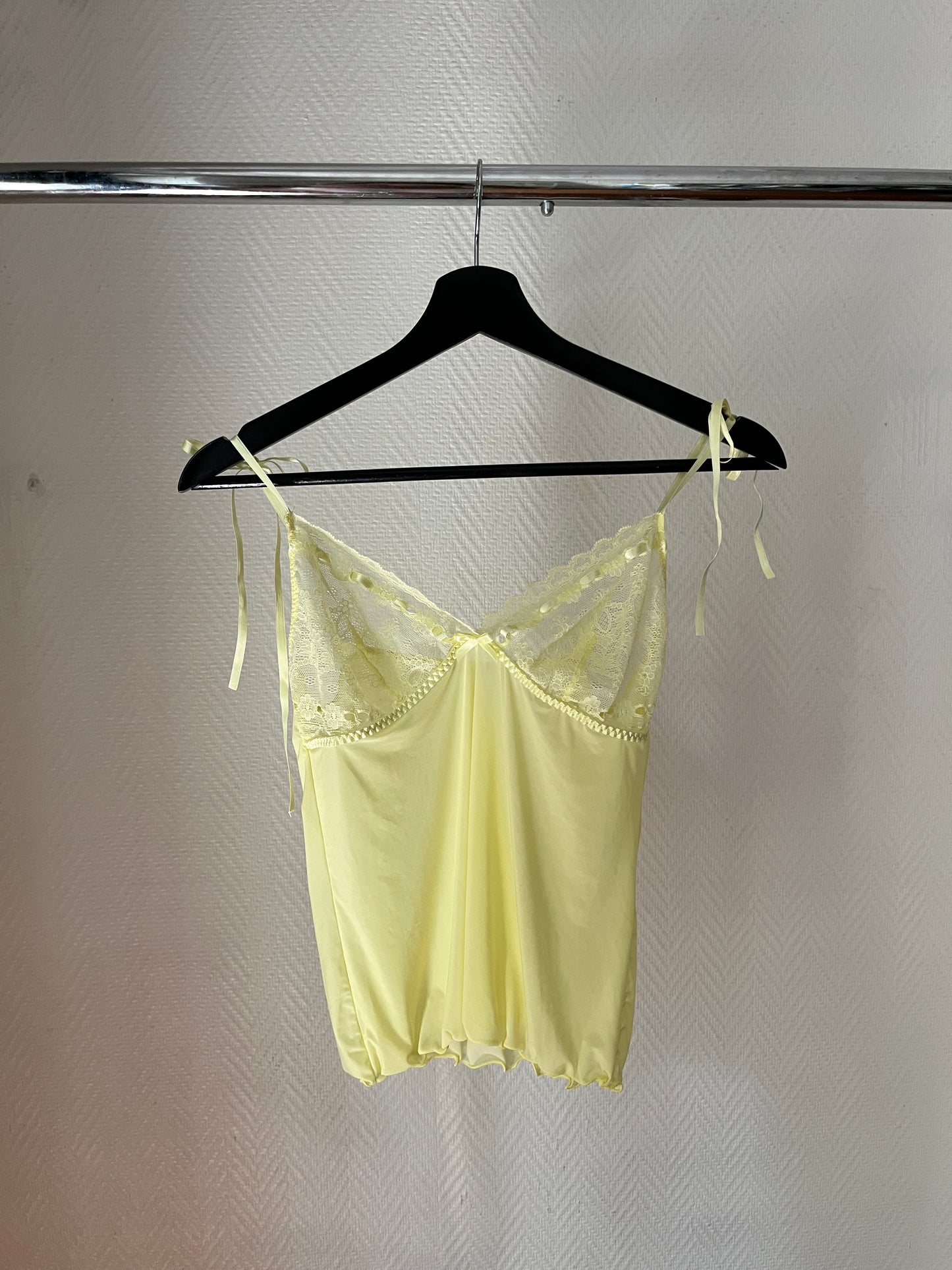 Vintage yellow lace top