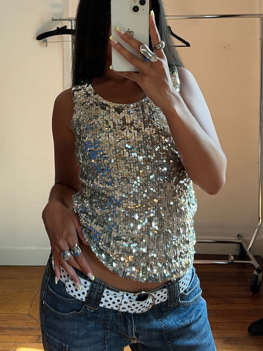 Vintage sequins top