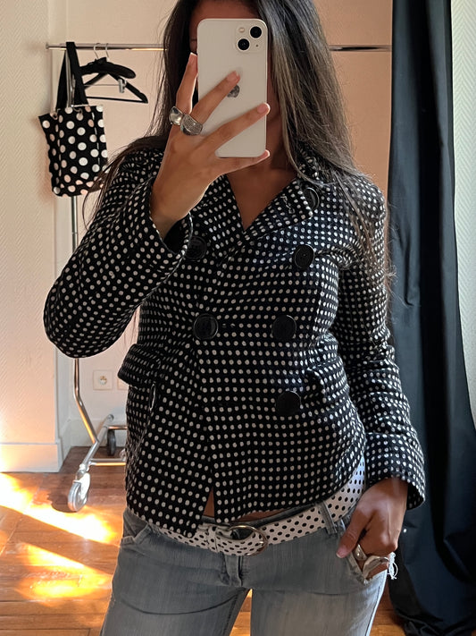 Vintage polka dot trench coat