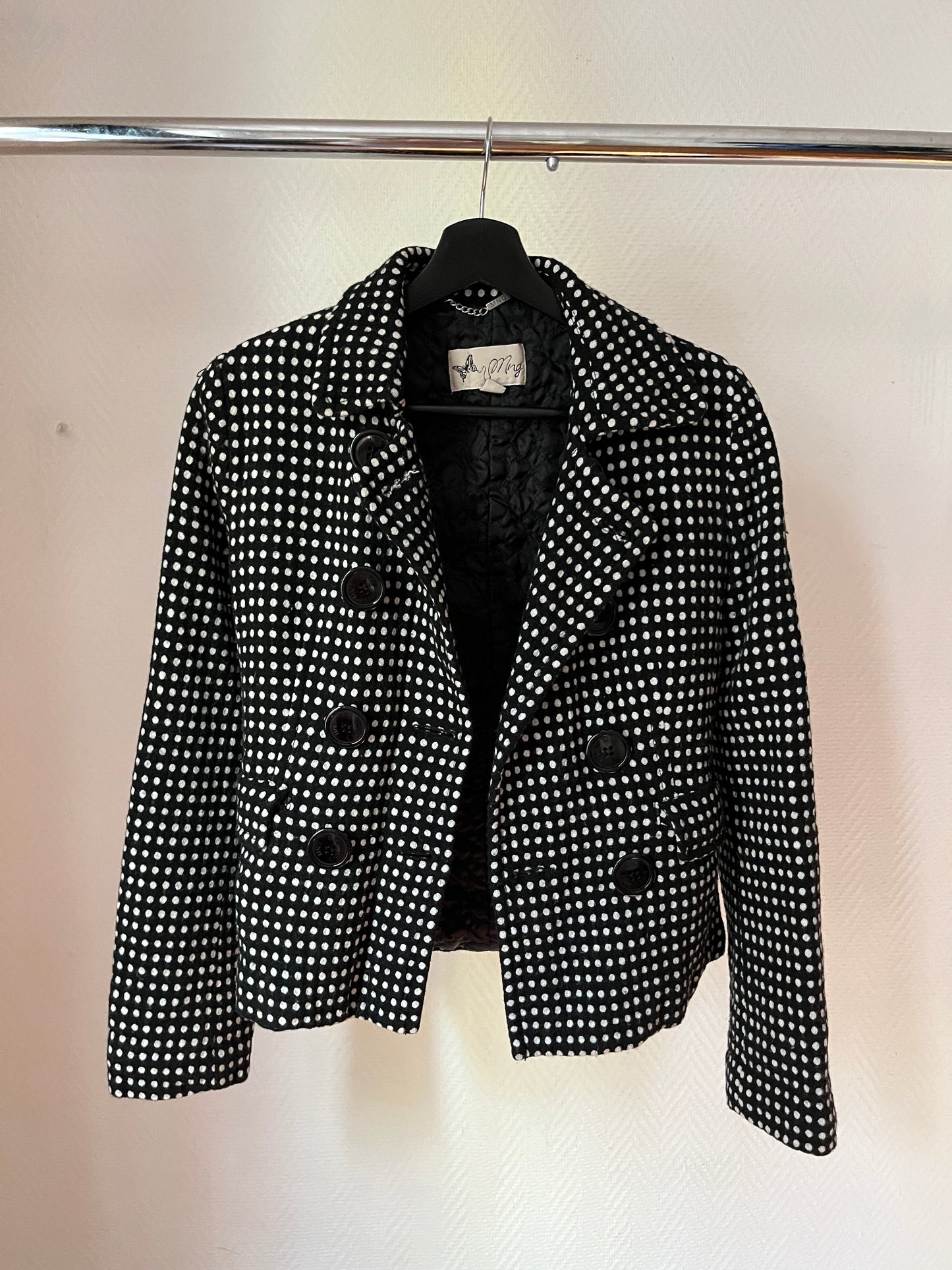 Vintage polka dot trench coat