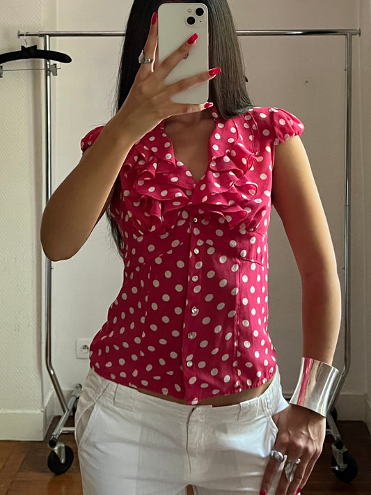 Vintage polka dot top