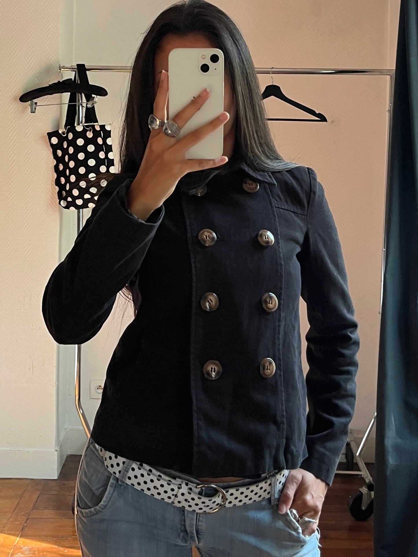 Vintage black trench coat