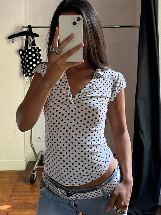 Vintage polka dot top