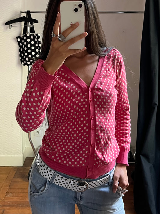 Vintage polka dot cardigan
