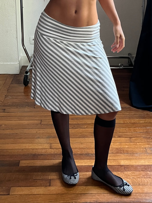 Vintage striped midi skirt