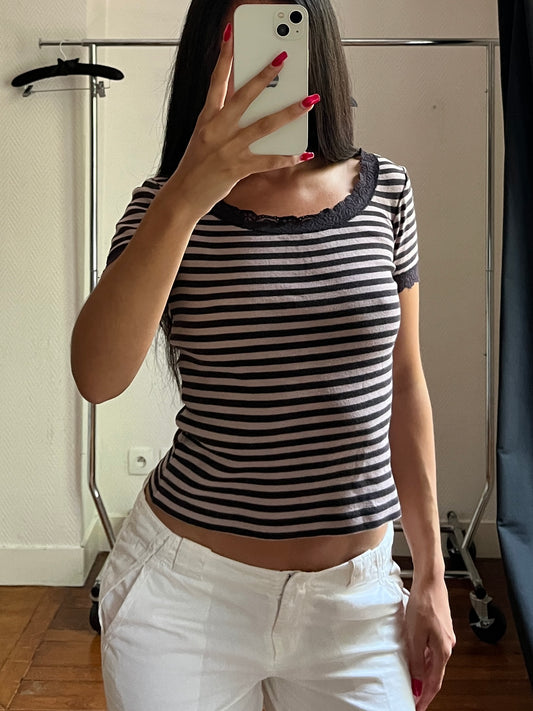 Vintage striped top