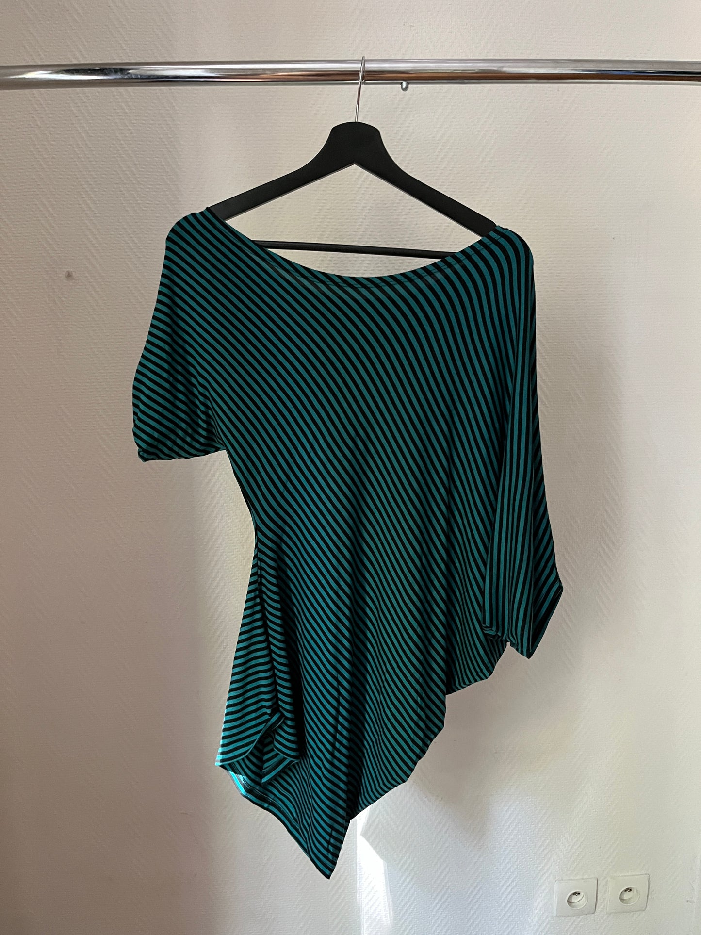 Vintage asymmetrical blouse/mini dress