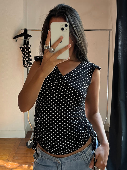 Vintage polka dot top